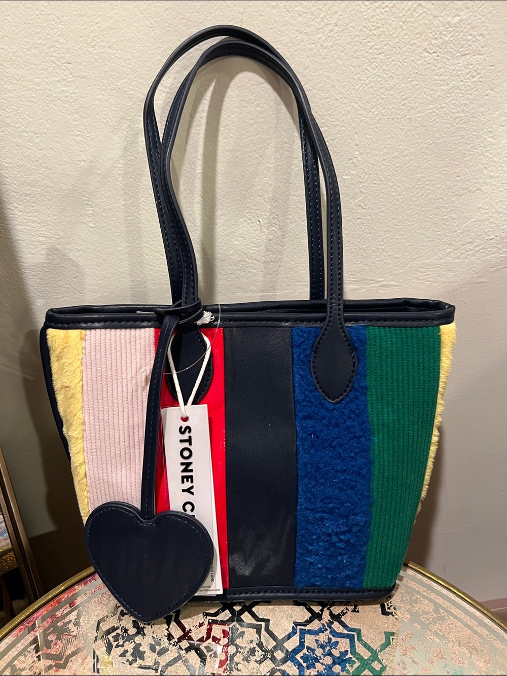 Stoney Clover Lane Multicolor Panel Mini Tote NWT